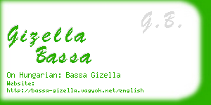 gizella bassa business card